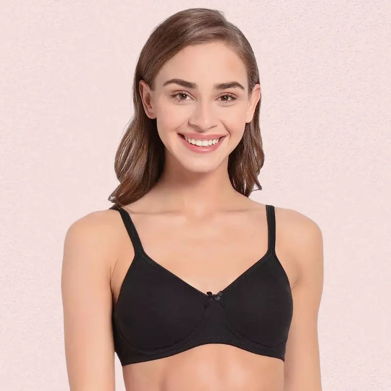 Ultra-Soft Cotton Non-Wired Bra for Women – Set of 2