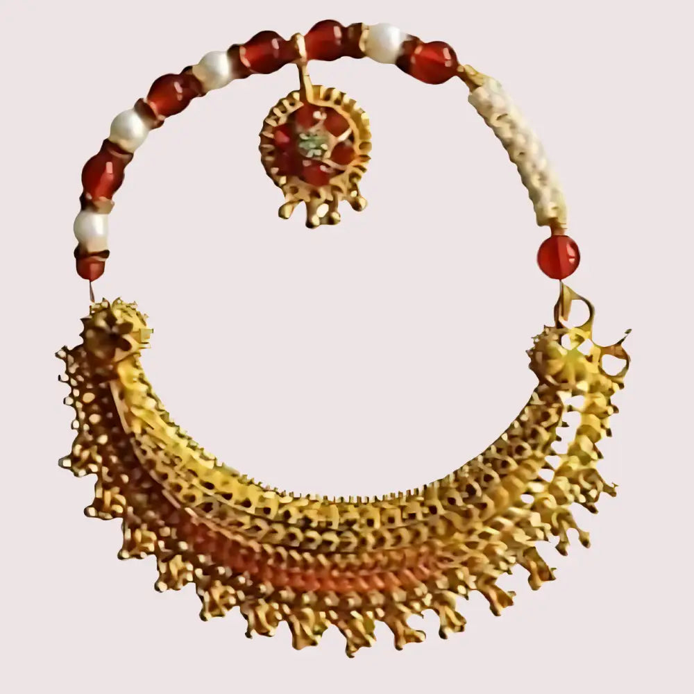 Uttarakhand Pahadi Tehri Nath Classic Traditional Design - Golden