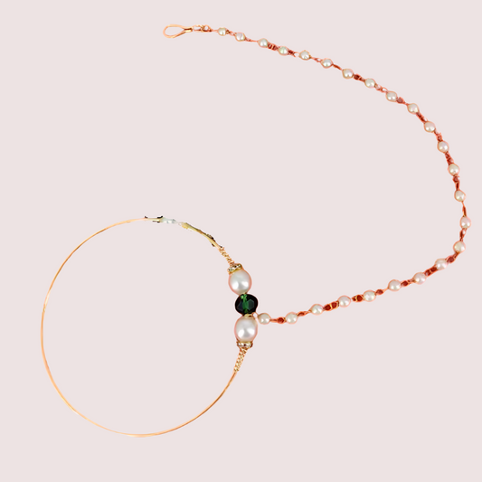 Uttarakhandi Round Nath in Elegant Gold Plating - Golden