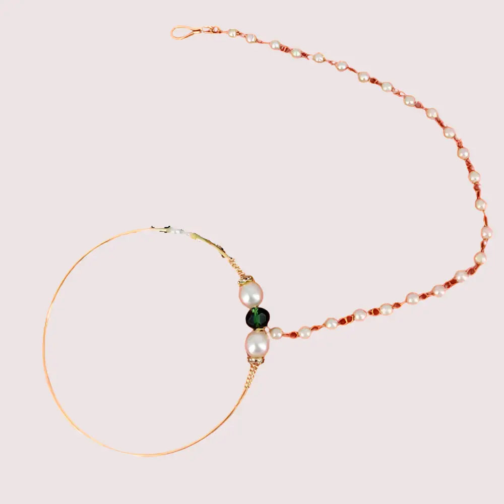 Uttarakhandi Round Nath in Elegant Gold Plating - Golden