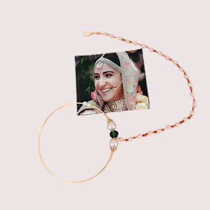 Uttarakhandi Round Nath in Elegant Gold Plating - Golden