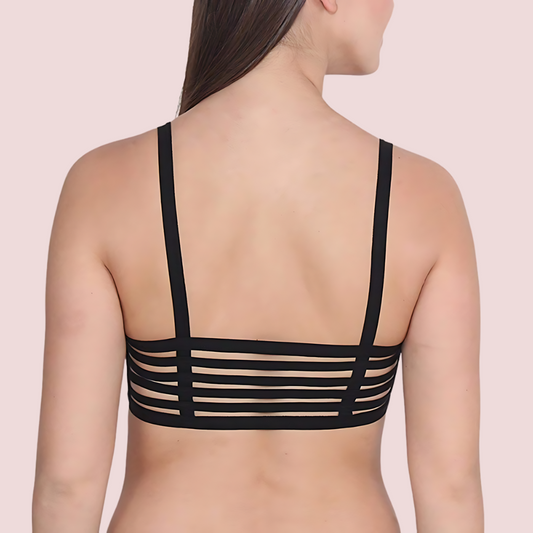 "Sexy" Pack Of 2 Sexy Back Stripe Bralette Bra Snazzyway