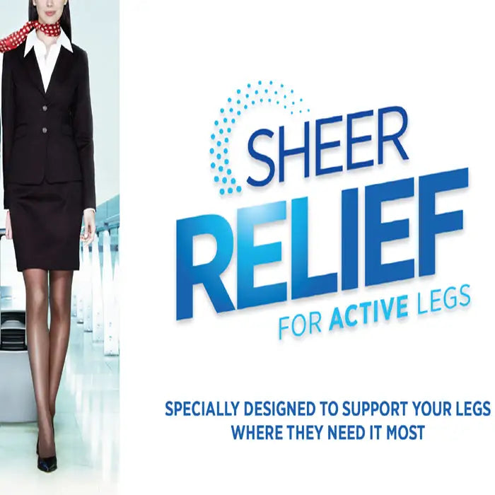 Warner’s Sheer Relief For Active Legs Travel Support Pantyhose - One Size / Assorted