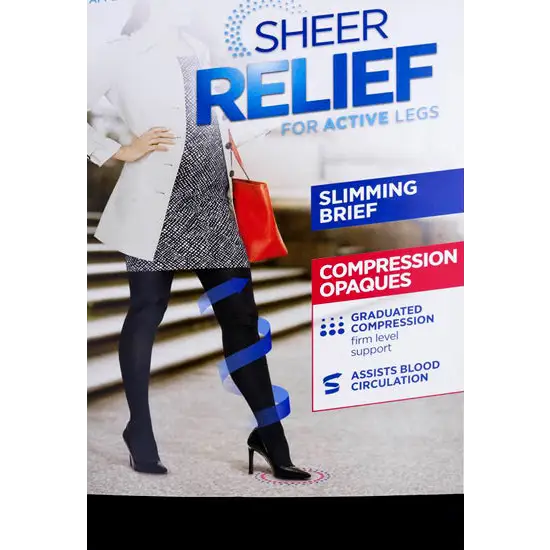 Warner’s Sheer Relief For Active Legs Travel Support Pantyhose - One Size / Assorted