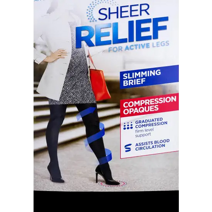 Warner’s Sheer Relief For Active Legs Travel Support Pantyhose - One Size / Assorted
