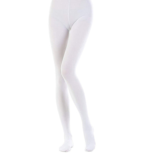 White black pantyhose soft seam women tights pack of 2 - Black & White / One Size