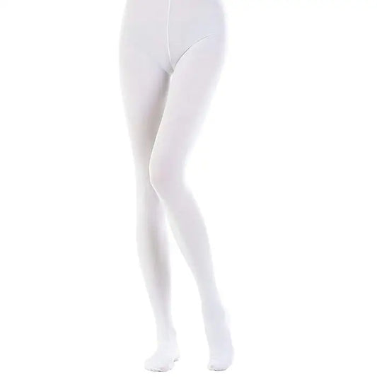White black pantyhose soft seam women tights pack of 2 - Black & White / One Size
