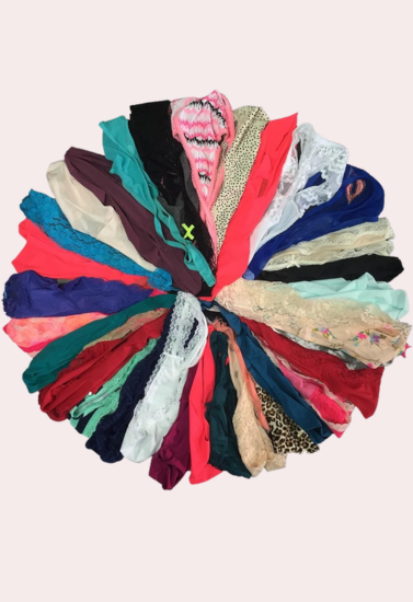 Wholesale lot of 12 imported thong panties - Assorted