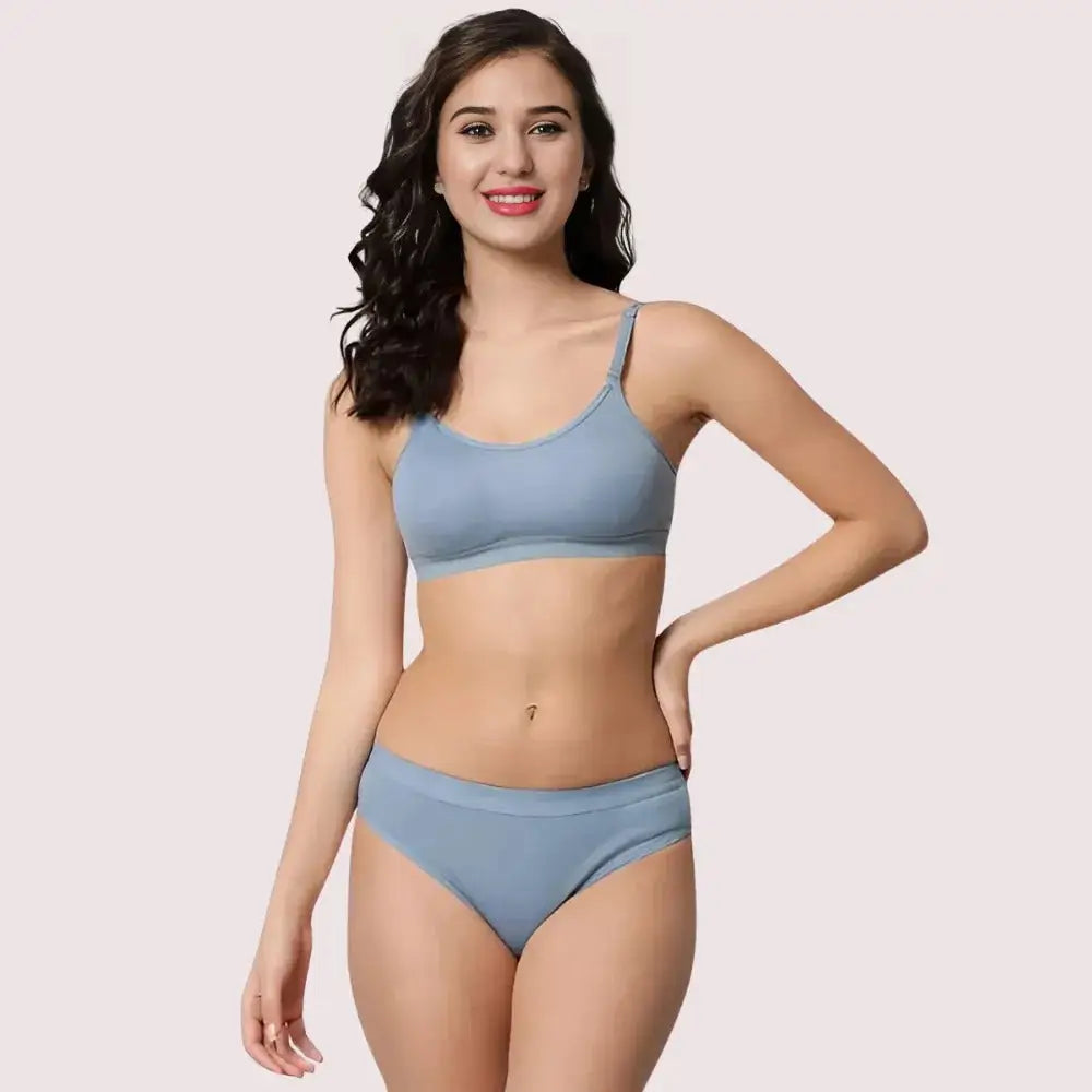 Wire-Free Women’s Sports Bra Panty Set (2 pack)