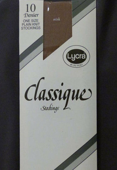 Women 10 denier one size plain knit stockings - Brown / One Size