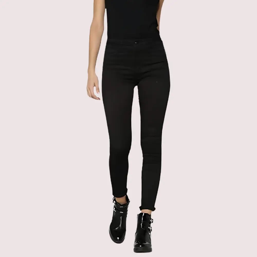 Women’s Classic High Waist Royal Black Skinny Jeans