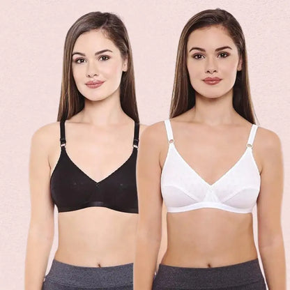 Women’s Cotton Classic Regular Bra – Pack of 2
