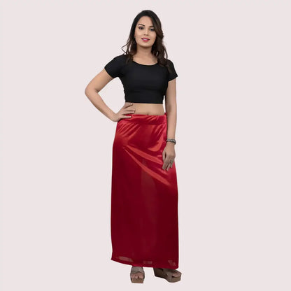 Women’s Glimmering silk Stretchable Underskirt for Sarees