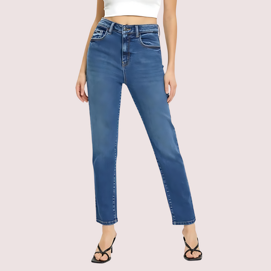 Women’s High Rise Classic Slim Straight Denim Jeans