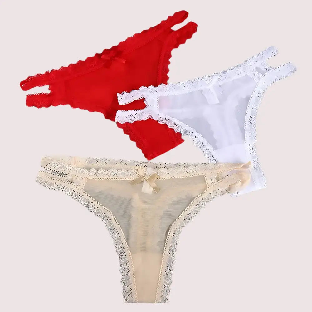 Women’s Hollow Lace Thongs Brief Underwear