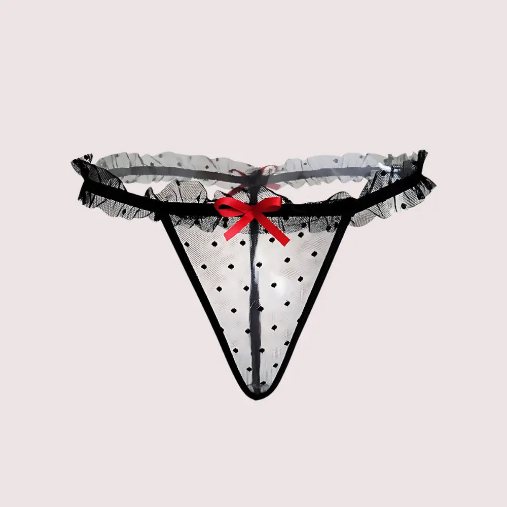 Womens Hot Trim Lattice Straps G-string Underwear
