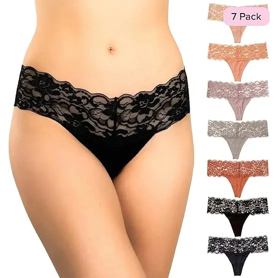Women’s Intimates Lace Thong Set - 4 in a Pack