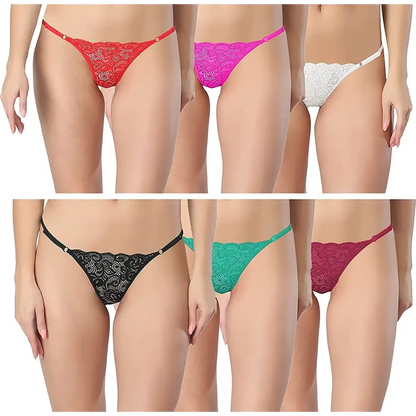 Women’s Lace G-String Set - Pack of 4