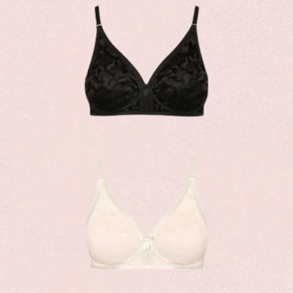 Women’s Wire-Free Cotton Bra (Set of 2)