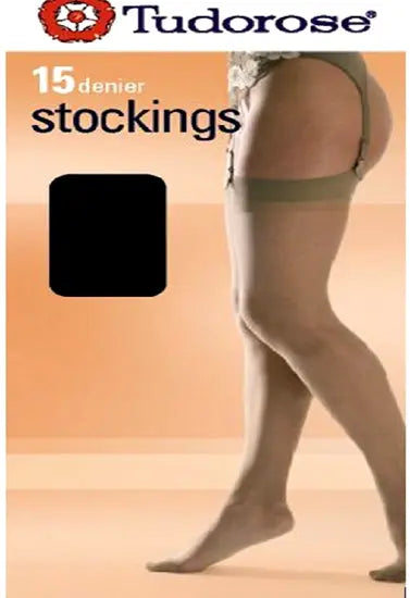 Tudorose 15 Denier Black Stockings Snazzyway