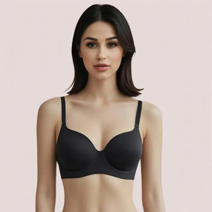 Midnight Lift – Black Padded Non-Wired Push-Up Bra Snazzyway