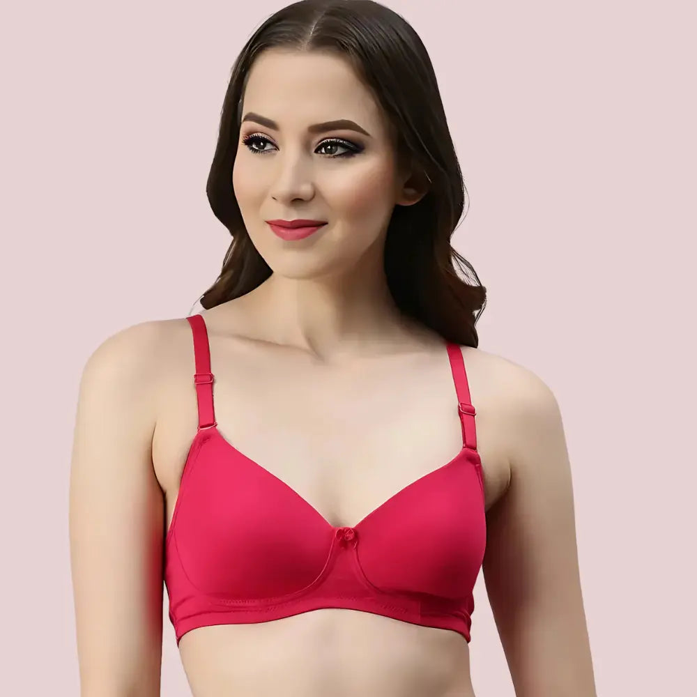 Passion Plunge – Red Seamless Padded Bra Snazzyway