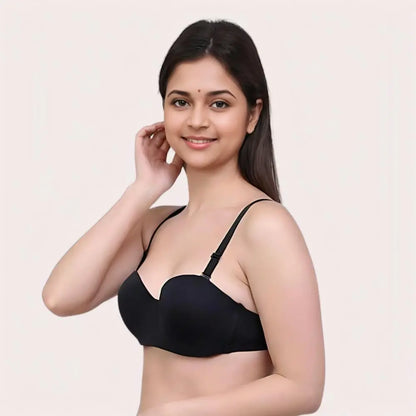 Silken Lift Demi Cup Underwired Support Bras – Pack of 2 (Assorted Colors) Snazzyway